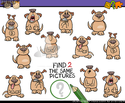 Image of find same picture game cartoon