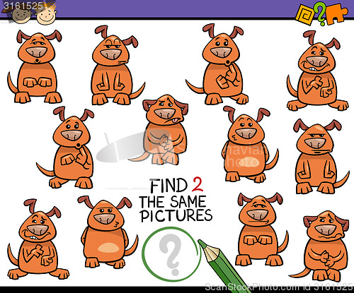 Image of find same picture game cartoon