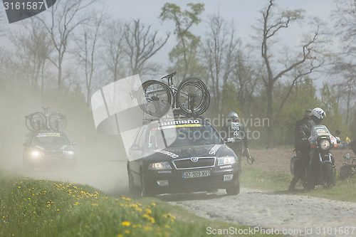 Image of Technical Cars on Paris-Roubaix