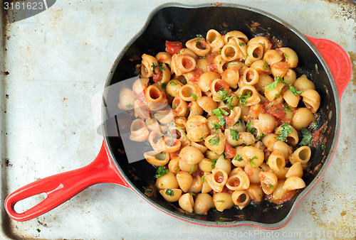 Image of Arrabiata pasta in a pan