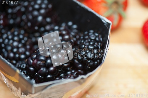 Image of Fresh ripe blackberries