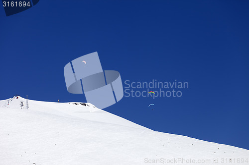 Image of Sky gliding in mountains