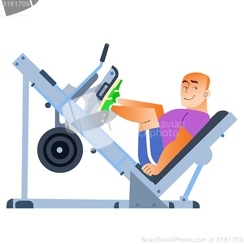 Image of Sporting a bald man has been in the gym