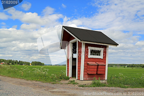 Image of Rural Bus Stop Shelter with Mail Boxes