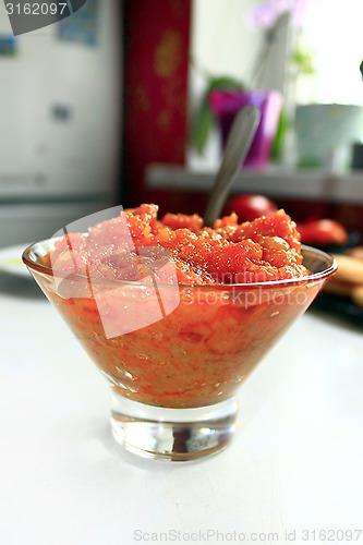 Image of squash paste in a plate with the fork