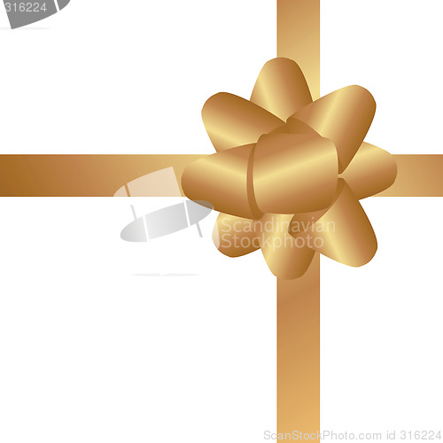 Image of Golden Shiny Ribbons