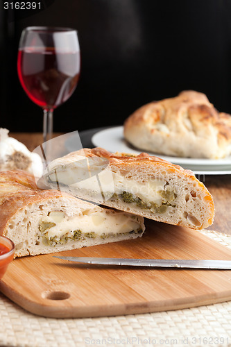 Image of Italian Stromboli Stuffed Bread