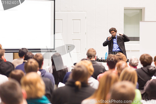 Image of Speaker Talking at Business Conference.