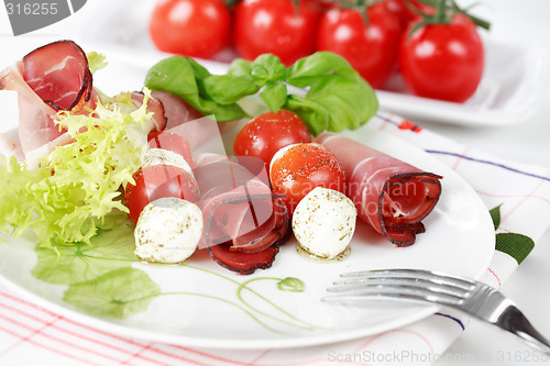 Image of Tomatoes and mozzarella