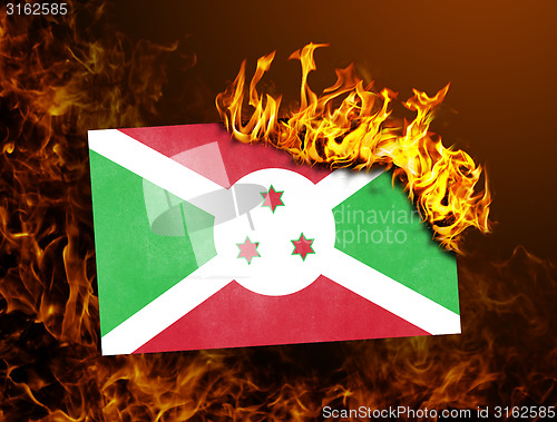 Image of Flag burning - Burundi