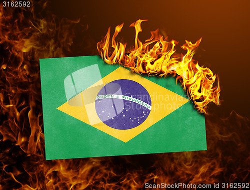 Image of Flag burning - Brazil