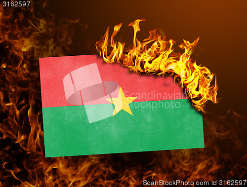 Image of Flag burning - Burkina Faso