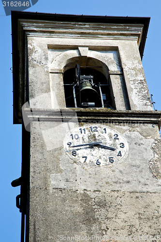 Image of solbiate arno old a  church tower bell sunny day 