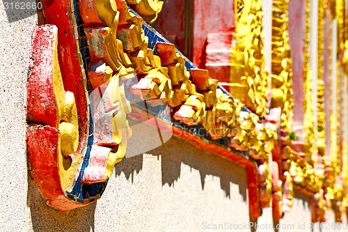 Image of window    gold    temple     thailand incision of   temple 