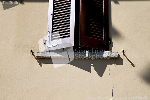 Image of shutter europe  italy  lombardy         milano old    closed bri