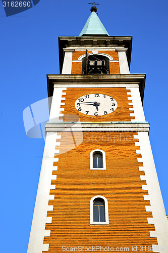 Image of olgiate olona and church tower bell sunny day 