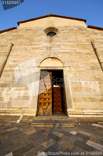 Image of  italy  lombardy     in  the brebbia old   church  closed  