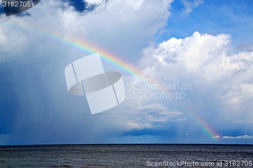 Image of rainbow and the cloud abstract   south china sea