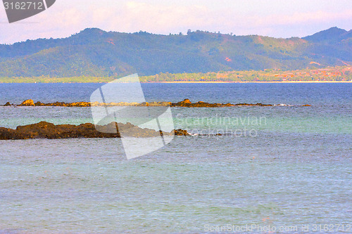 Image of andilana   seaweed   indian   mountain   sand isle  sky rock