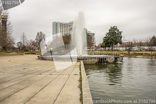 Image of overcast weather over charlotte nc skyline