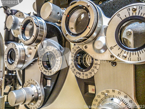 Image of phoropter -diopter - eye site test device
