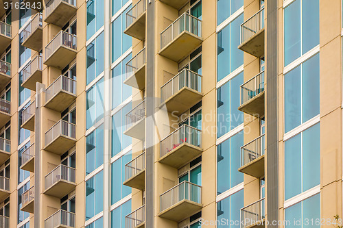 Image of balconies array on an apartment building