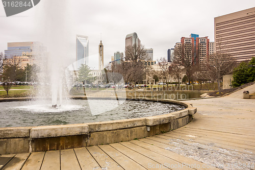Image of overcast weather over charlotte nc skyline