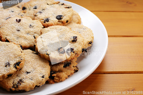 Image of Traditional Easter currant biscuits on a white plate
