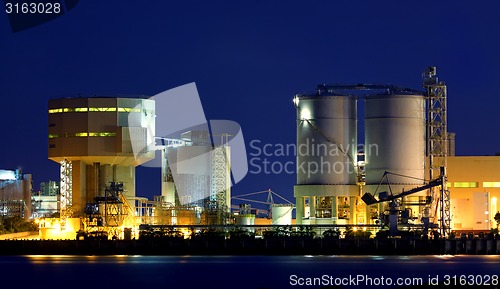 Image of power station at night