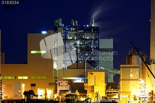 Image of power station at night