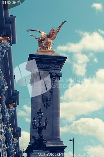 Image of Alexander 3 bridge in Paris. France.