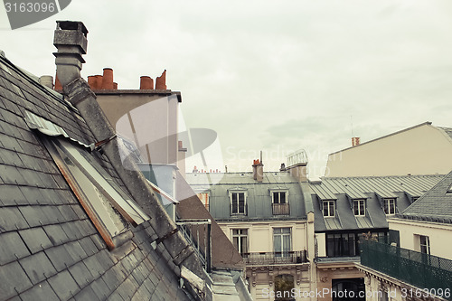 Image of Paris. View of the city roofs.