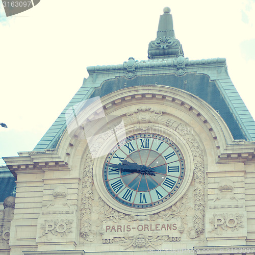Image of Orsay Museum in Paris with clock where you can see Sacre Coeur from inside
