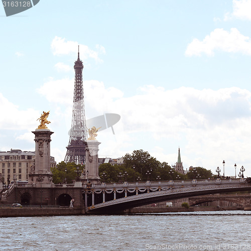 Image of Alexander 3 bridge in Paris. France.