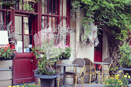 Image of View on traditional parisian buildings in Paris, France.