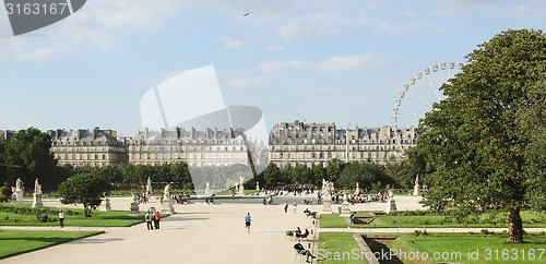 Image of France, Paris - June 17, 2011: Jardin de Tuileries