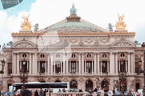 Image of France, Paris - June 17, 2011: Facade of The Opera or Palace Garnier. Paris
