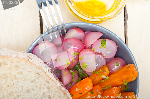 Image of steamed  root vegetable on a bowl