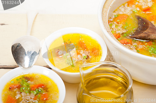 Image of Syrian barley broth soup Aleppo style