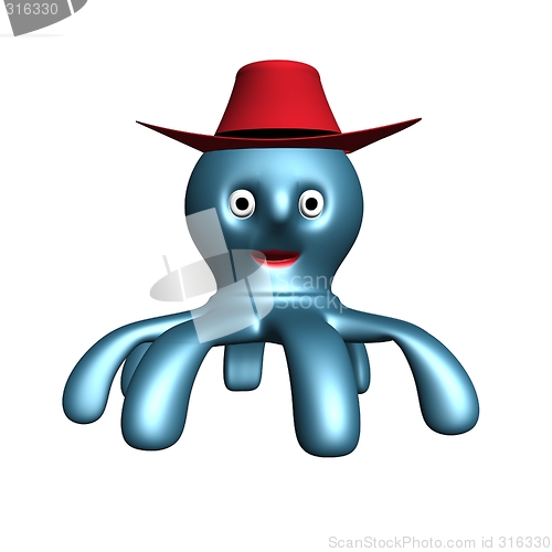 Image of Octopus with cowboy hat