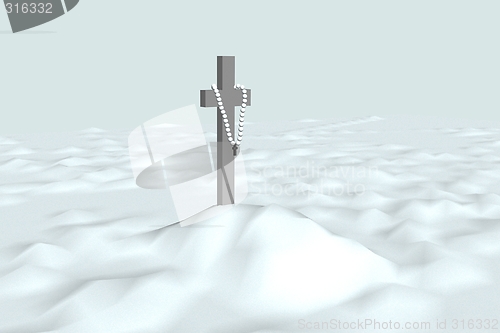 Image of Cross in the snow