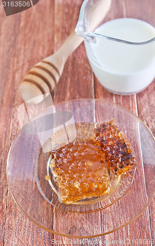 Image of honey and milk