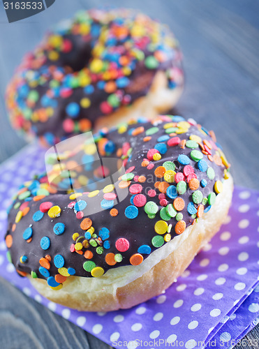 Image of chocolate donuts