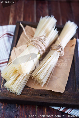 Image of raw rice noodles