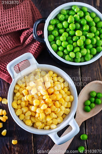 Image of corn and peas