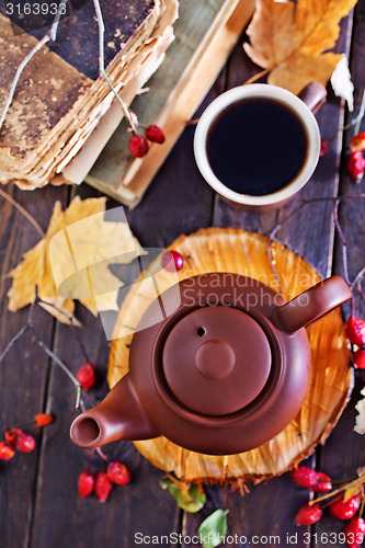 Image of fresh tea in teapot