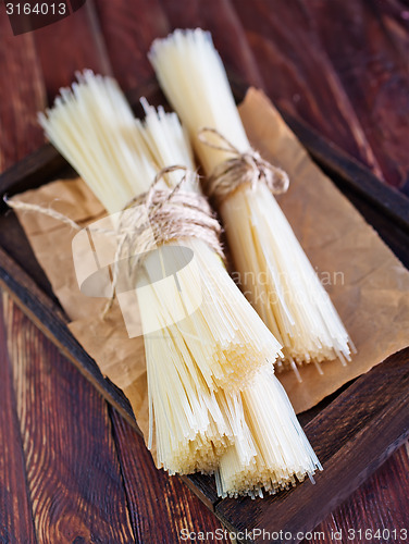 Image of raw rice noodles