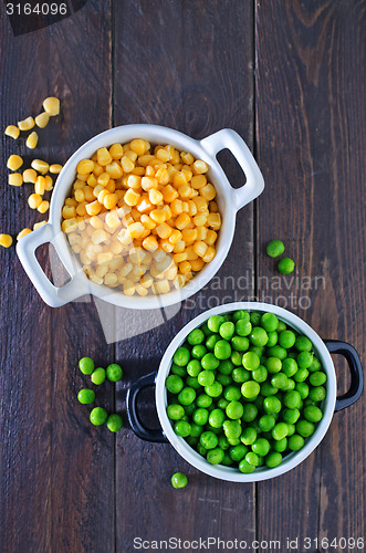 Image of corn and peas