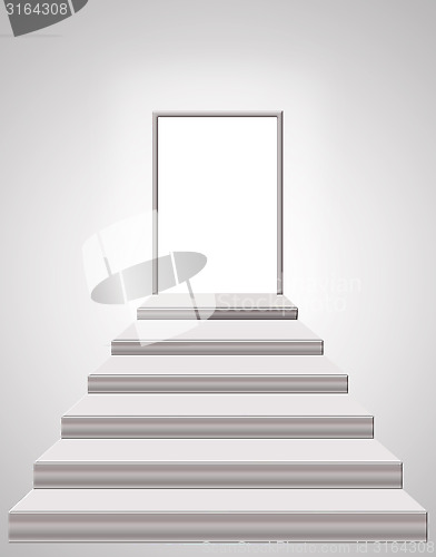 Image of stairs leading from room to the emptiness