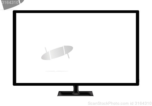 Image of television set isolated on white background